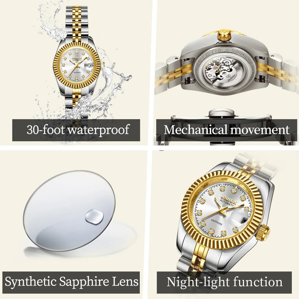 Montre Élégante Mécanique Femme™